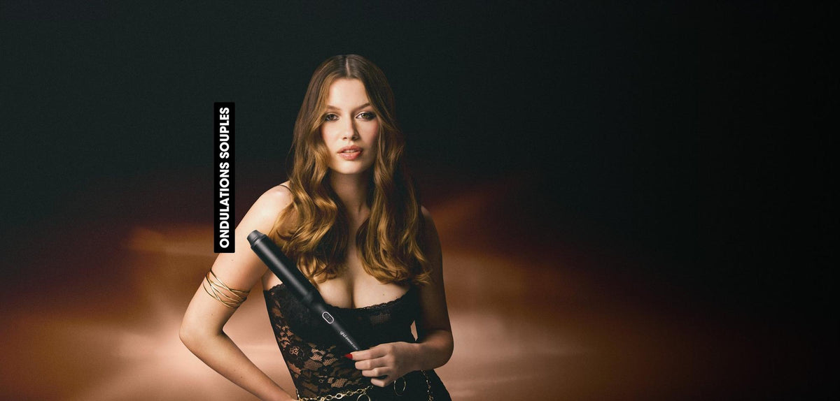 ghd Boucleur Chronos Curve Max Wand 38 mm, image de campagne, ondulations souples