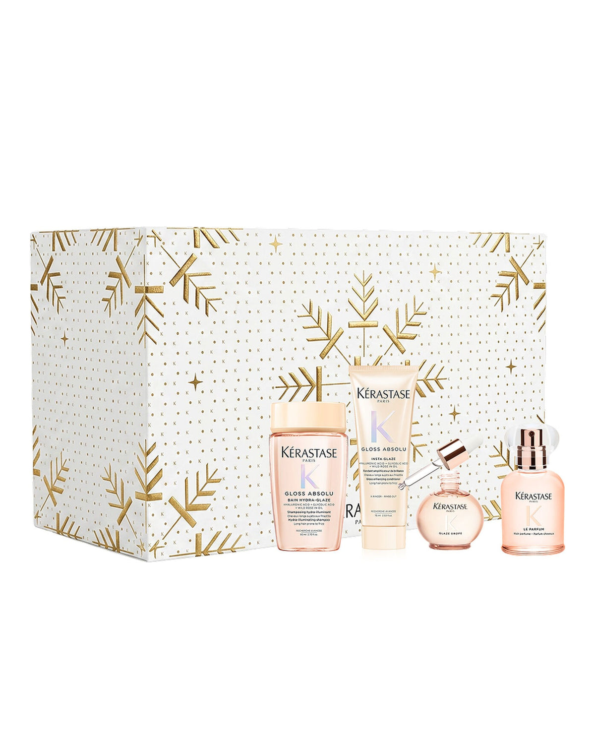 Coffret Kérastase Gloss Absolu Noël 2026 : Bain Hydra-Glaze, Fondant Insta-Glaze, Glaze Drops et Le Parfum
