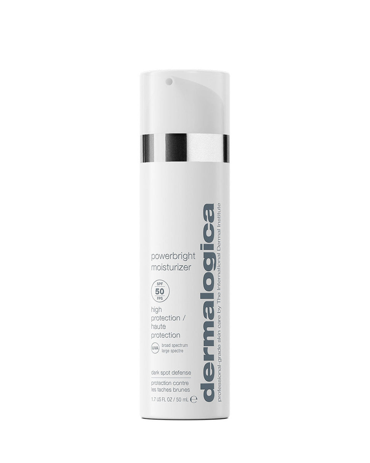 Dermalogica PowerBright Moisturizer SPF 50, 50 ml, sur fond blanc