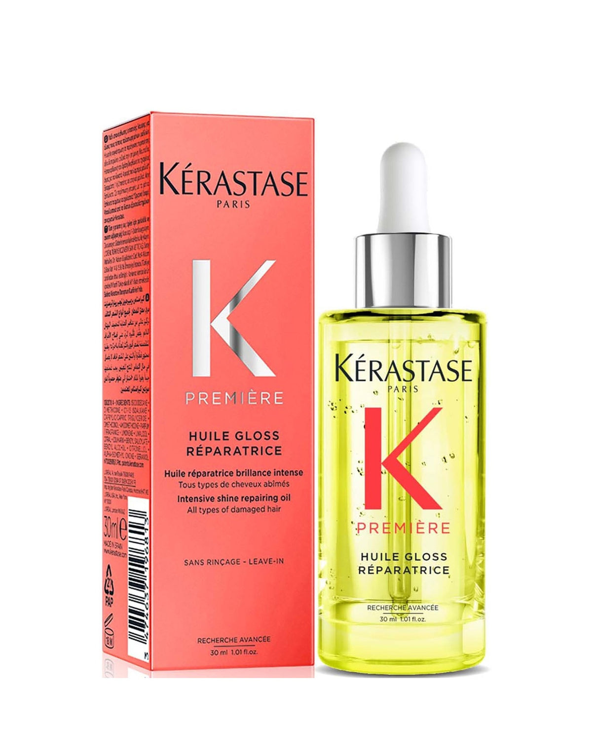 Kérastase Première Huile Gloss Réparatrice 30 ml, flacon et étui