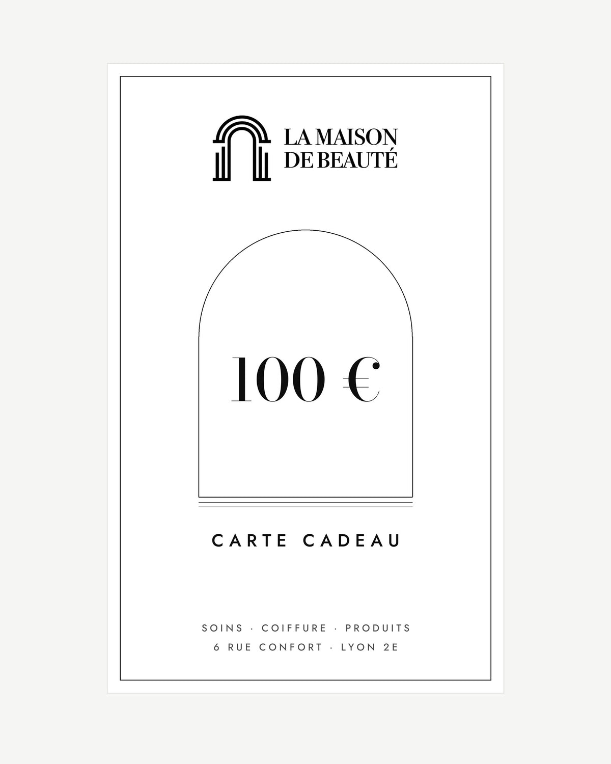 Carte cadeau La Maison de Beauté de 100 €