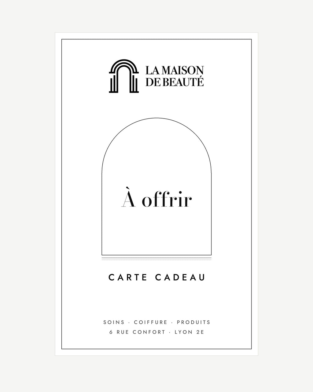 Carte cadeau La Maison de Beauté