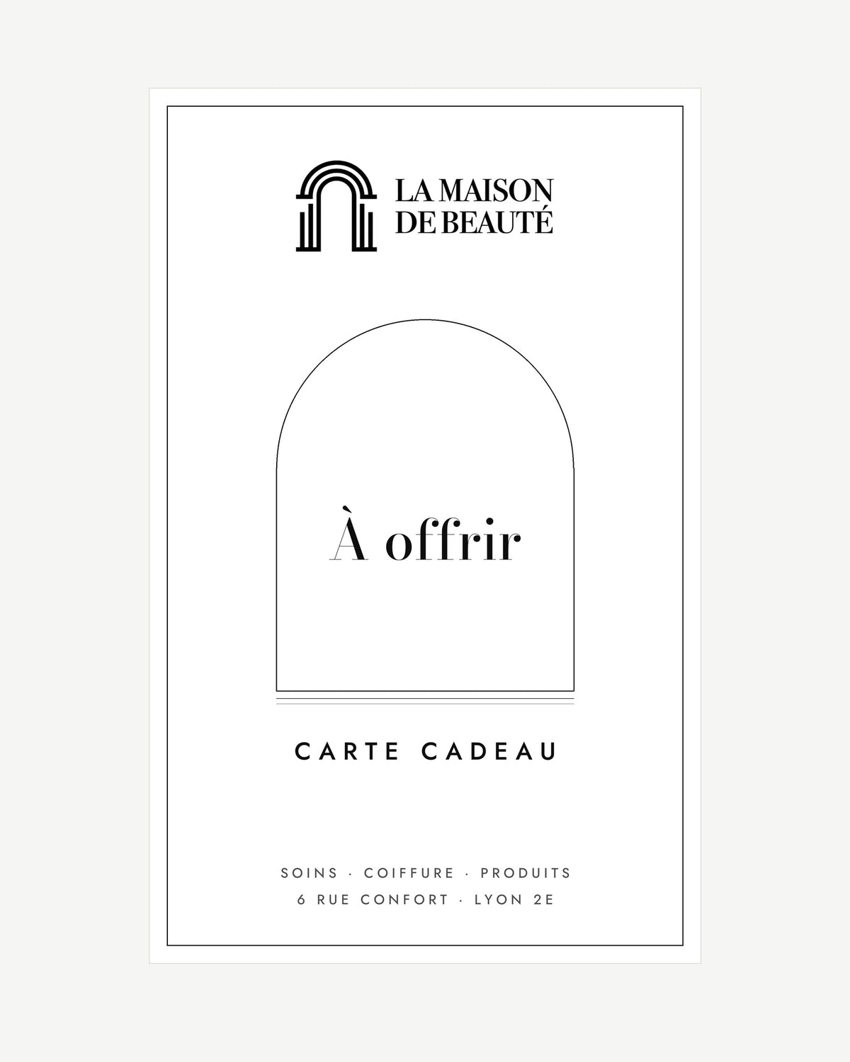 Carte cadeau La Maison de Beauté