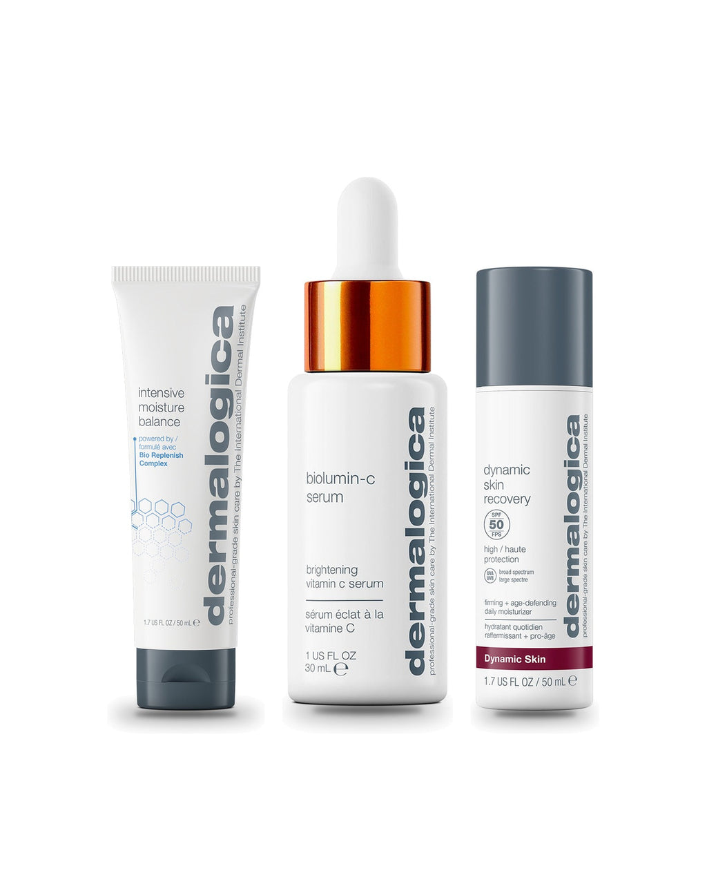 Dermalogica : Intensive Moisture Balance, BioLumin-C Serum et Dynamic Skin Recovery SPF50, la routine traiter et protéger