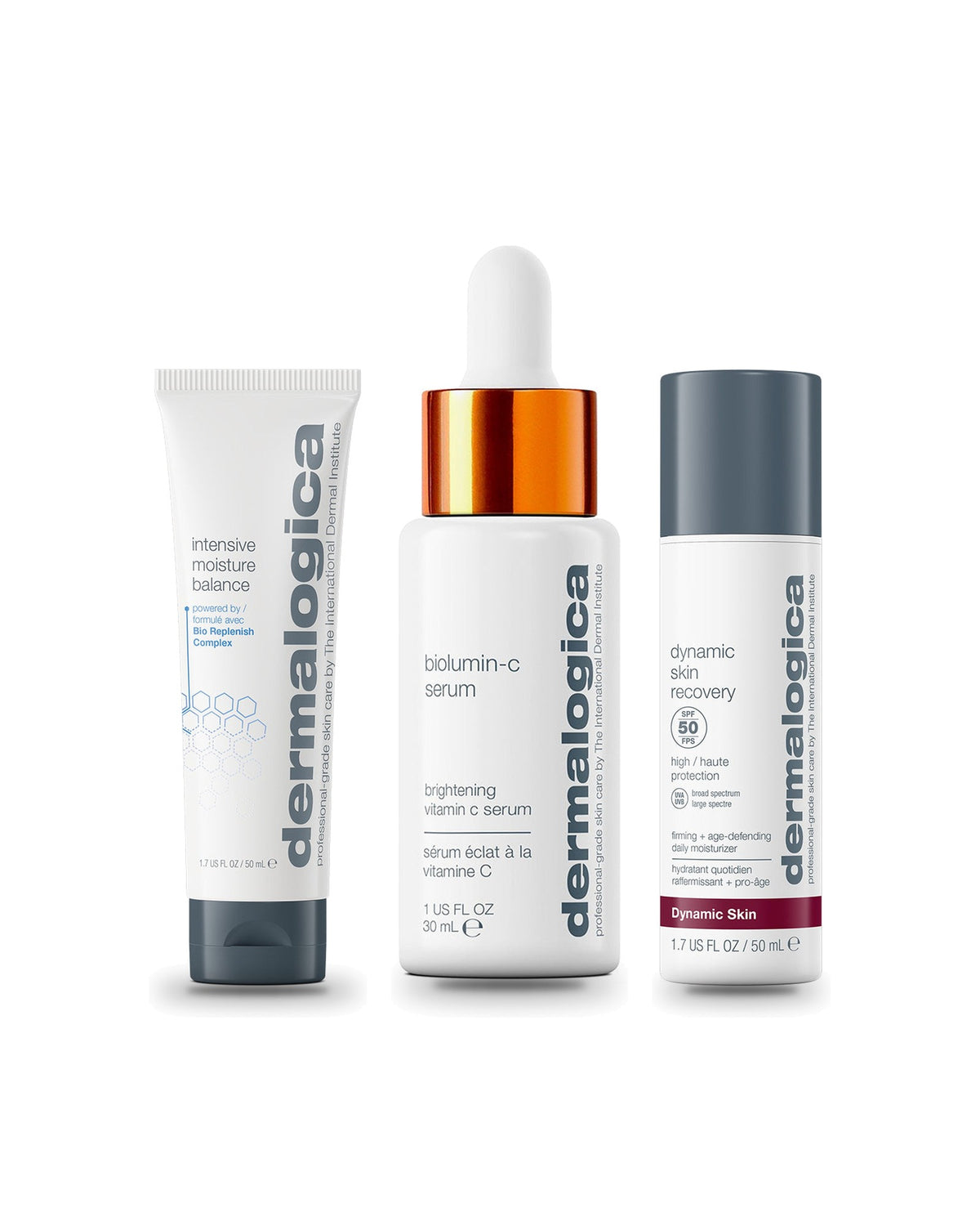 Dermalogica : Intensive Moisture Balance, BioLumin-C Serum et Dynamic Skin Recovery SPF50, la routine traiter et protéger