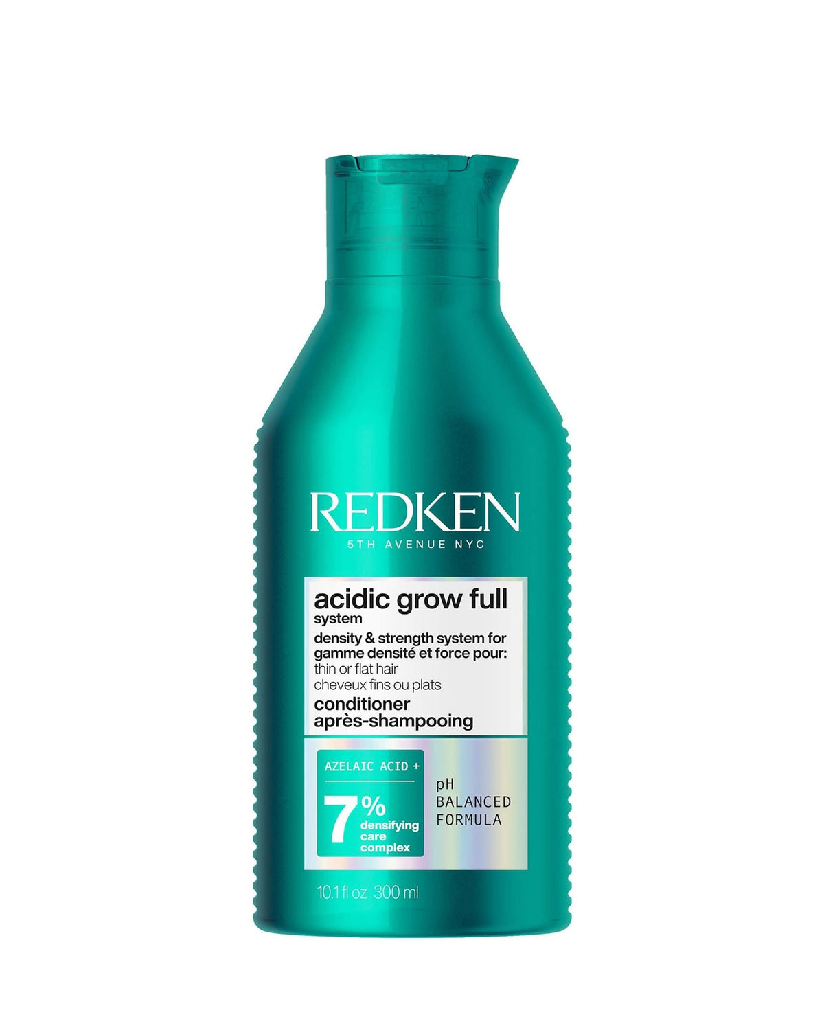 Redken Acidic Grow Full après-shampooing densifiant 300 ml, sur fond blanc
