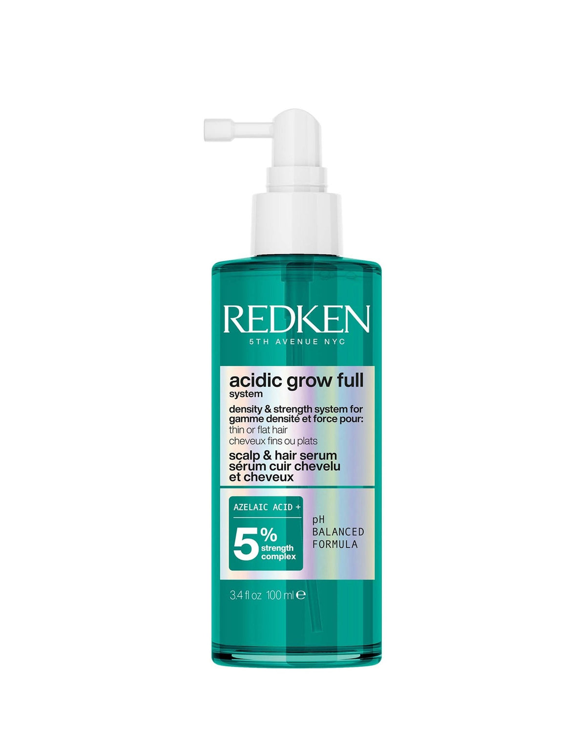 Redken Acidic Grow Full sérum cuir chevelu et cheveux 100 ml, sur fond blanc